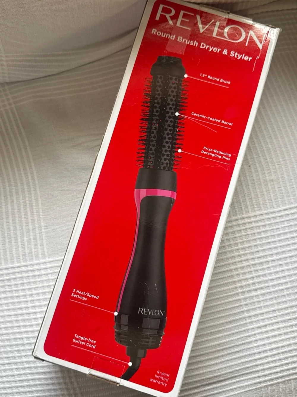Revlon Black and Pink Hot Air Round Brush Dryer